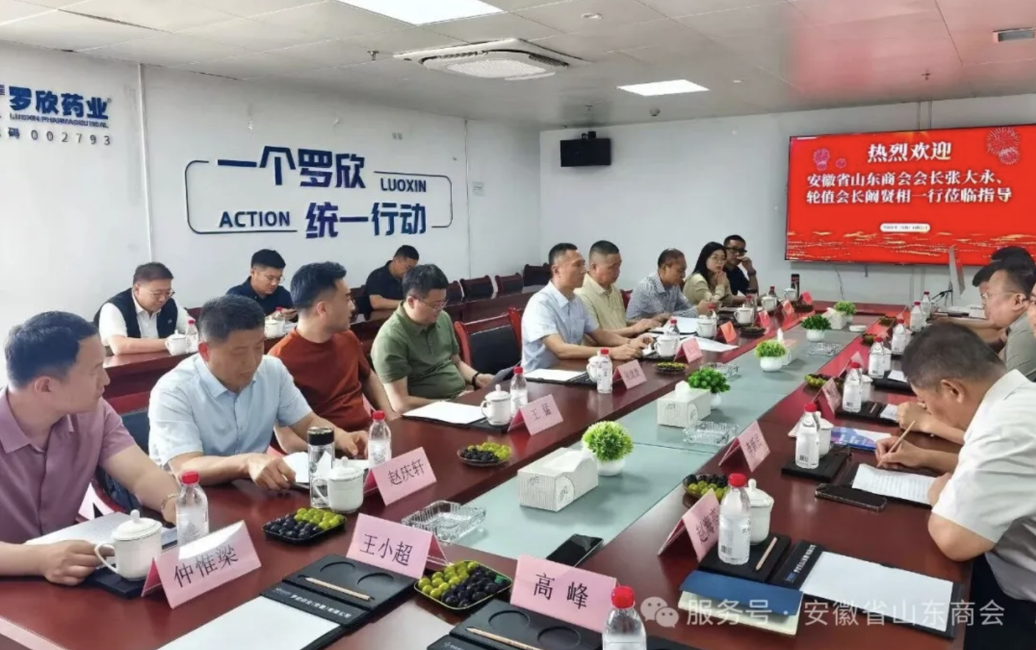 深化轮值机制 赋能企业发展——安徽省山东商会轮值班子走访罗欣药业（安徽）有限公司